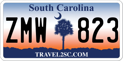 SC license plate ZMW823