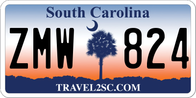 SC license plate ZMW824