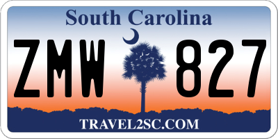 SC license plate ZMW827
