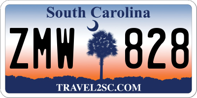 SC license plate ZMW828