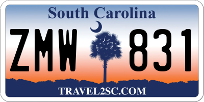 SC license plate ZMW831