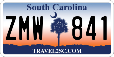 SC license plate ZMW841