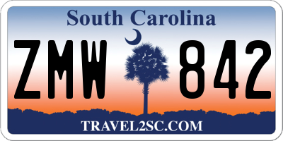 SC license plate ZMW842