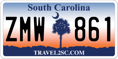 SC license plate ZMW861