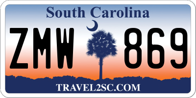 SC license plate ZMW869