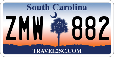 SC license plate ZMW882