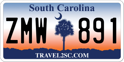 SC license plate ZMW891