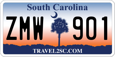SC license plate ZMW901