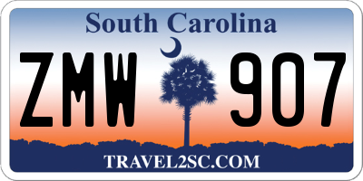 SC license plate ZMW907