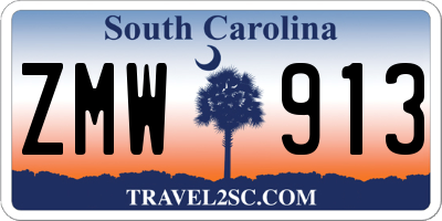 SC license plate ZMW913