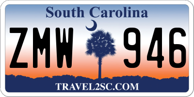 SC license plate ZMW946