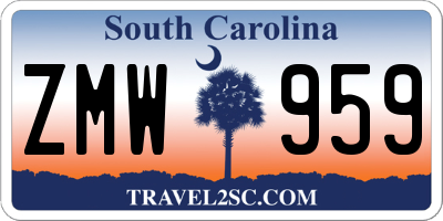 SC license plate ZMW959