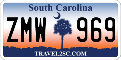 SC license plate ZMW969