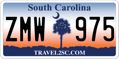 SC license plate ZMW975