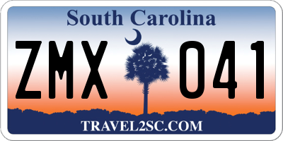 SC license plate ZMX041
