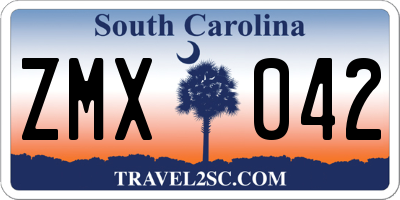 SC license plate ZMX042