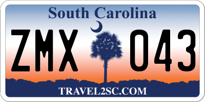 SC license plate ZMX043
