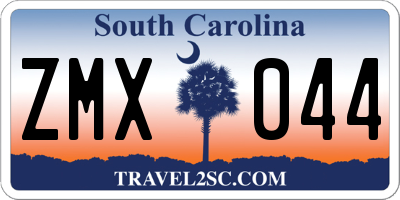 SC license plate ZMX044
