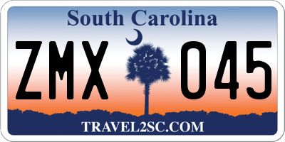 SC license plate ZMX045