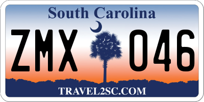 SC license plate ZMX046