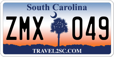SC license plate ZMX049
