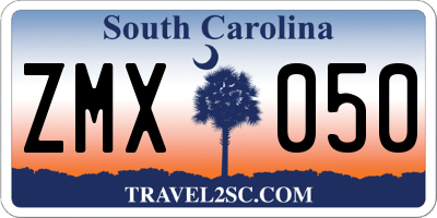 SC license plate ZMX050