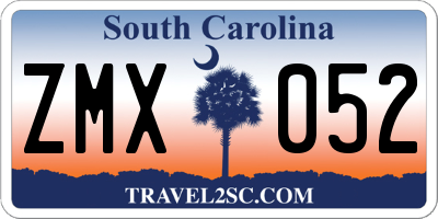 SC license plate ZMX052