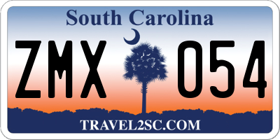 SC license plate ZMX054