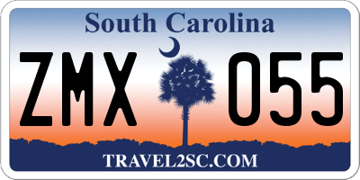 SC license plate ZMX055