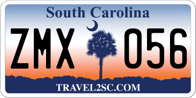 SC license plate ZMX056