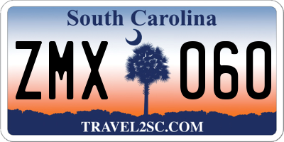 SC license plate ZMX060
