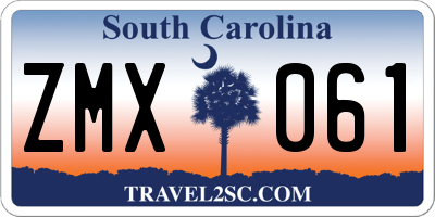 SC license plate ZMX061