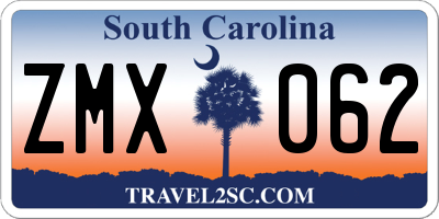SC license plate ZMX062