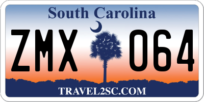 SC license plate ZMX064