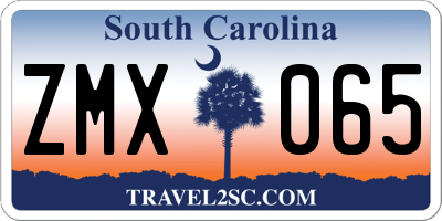 SC license plate ZMX065