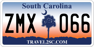 SC license plate ZMX066