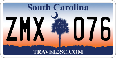 SC license plate ZMX076
