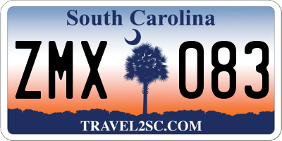 SC license plate ZMX083