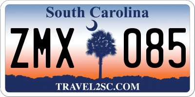 SC license plate ZMX085