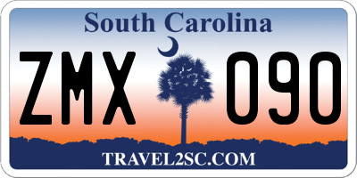 SC license plate ZMX090