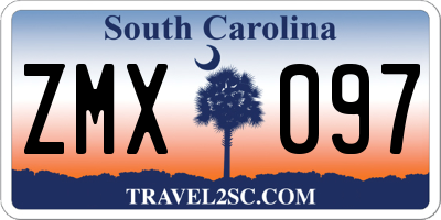 SC license plate ZMX097