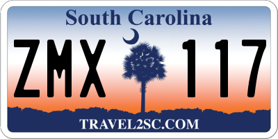 SC license plate ZMX117