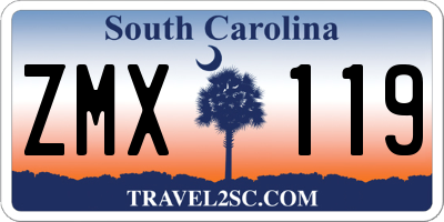 SC license plate ZMX119