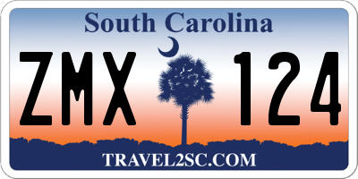 SC license plate ZMX124