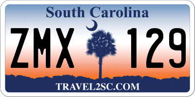 SC license plate ZMX129