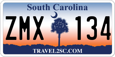 SC license plate ZMX134