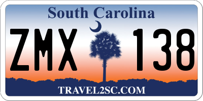 SC license plate ZMX138