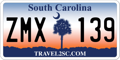 SC license plate ZMX139