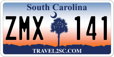 SC license plate ZMX141