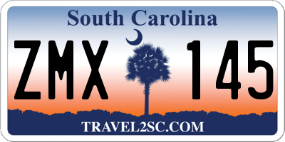 SC license plate ZMX145